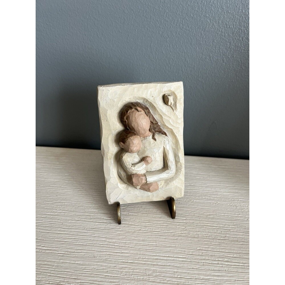 Willow Tree Mother And Child Wall Plaque Art Stand  Demdaco by Susan Lordi 2001